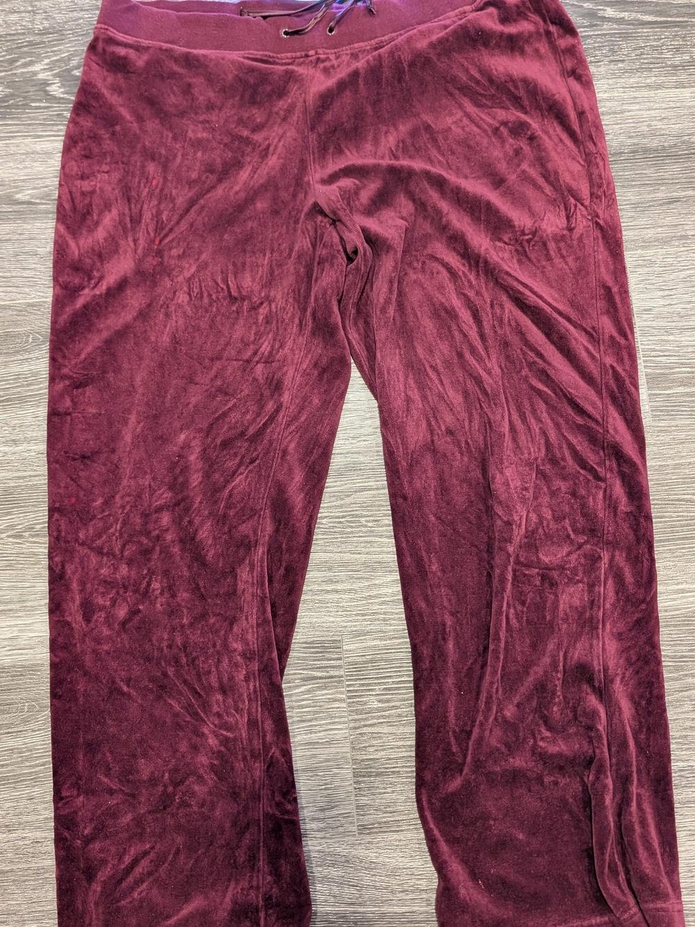 Velour Lounge Pants in Deep Burgundy